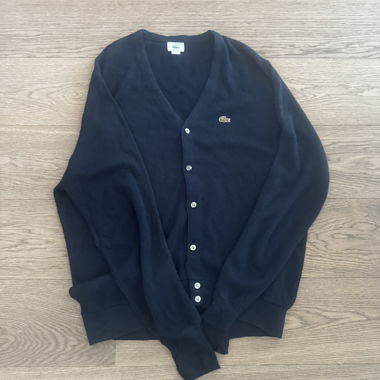 Dunkelblauer Lacoste-Cardigan aus Baumwolle