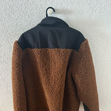 Veste teddy brun et noir