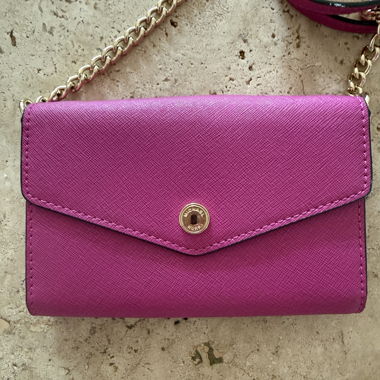 Portefeuille bandoulière Michael Kors fuchsia