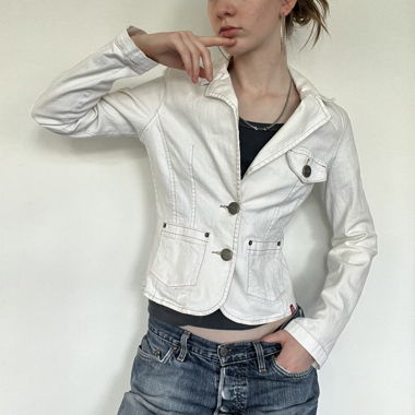vintage white denim jacket y2k