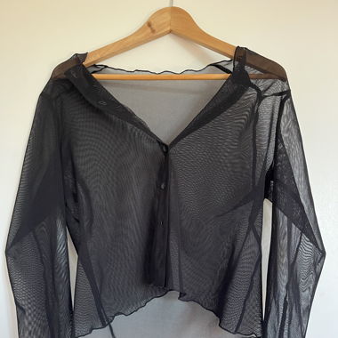 blouse en mesh noir 
