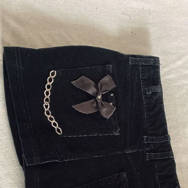 GOTH MINI SKIRT CORDUROY DENIM CUSTOM  