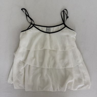 Top sans manches à volants style Stockholm Zebra M
