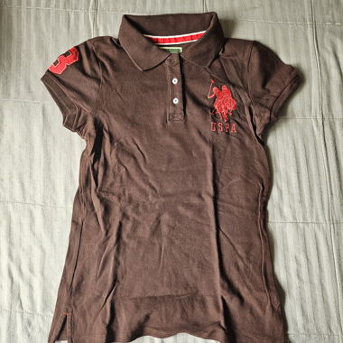 Polo Donna US Polo Assn. Marrone Taglia M