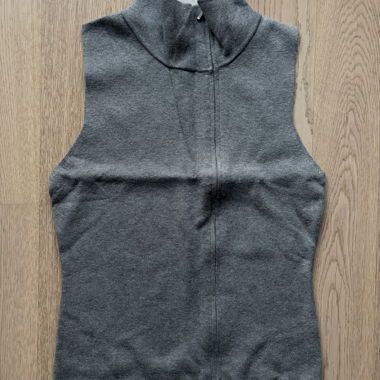 GEEL - gilet zippé asymétrique gris