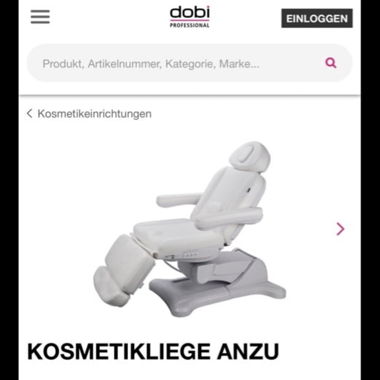 Lettino per cosmetica su ruote
