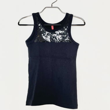 Black Sequin tank top