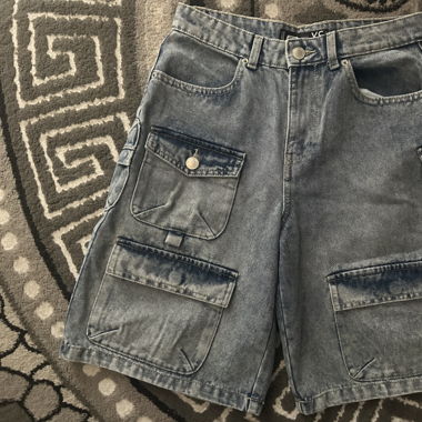 baggy cargo jeans shorts