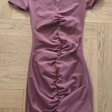 Zara Ruched Pink Dress