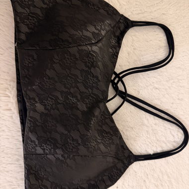 Bralette in pizzo nero