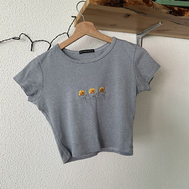 Brandy Melville - Top court à rayures