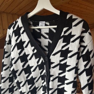 White Black Cardigan
