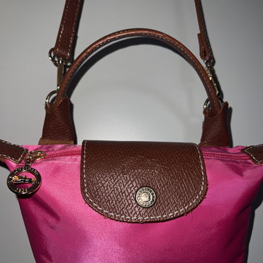 Pink-brown Handbag with Shoulder Strap