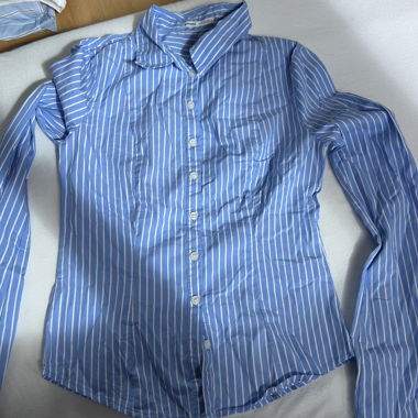 Bershka blue striped shirt / blouse