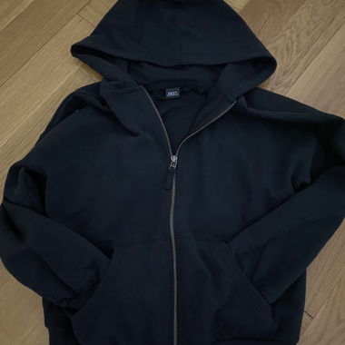 Felpa con zip nera