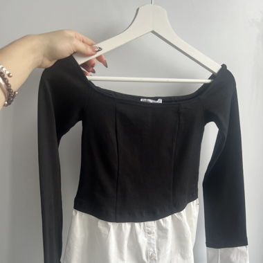 Schwarz weiss Top 