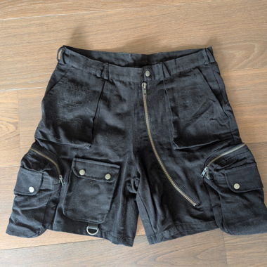 ATELIER DE ROUPA Utility Cargo Shorts Schwarz L