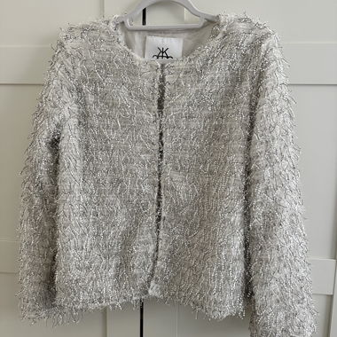 White elegant jacket with fringes - Bridal jacket