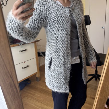 Gilet en maille duveteuse