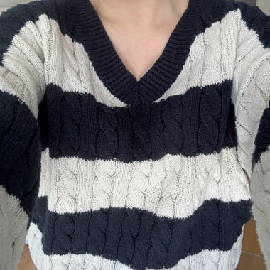 Pull en maille à rayures