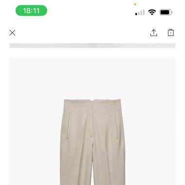 High-waist trouser camel S