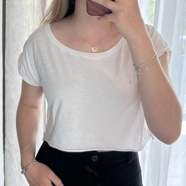 White Crop Top