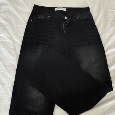 Jean Bershka noir à jambes larges