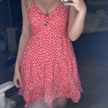 Red Floral Dress Size 36