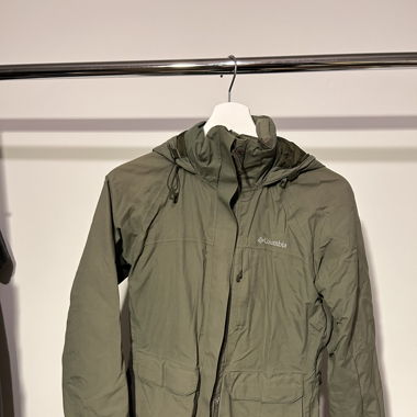 khaki Columbia Outdoor Jacket, water-resistant 