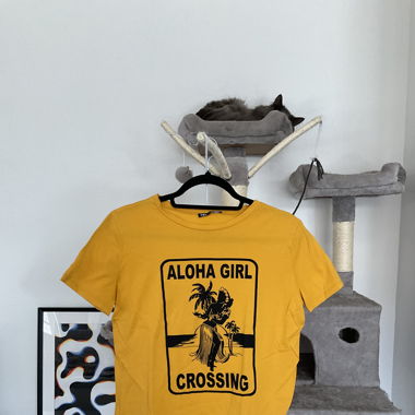 T-shirt ZARA t.S jaune moutarde 