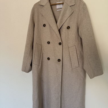 Cappotto in lana beige MNG