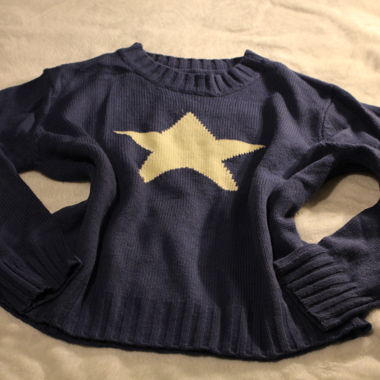Sweat à Capuche Bleu avec Étoile