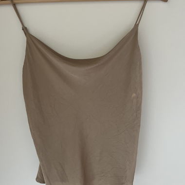 Beige Satin-Top