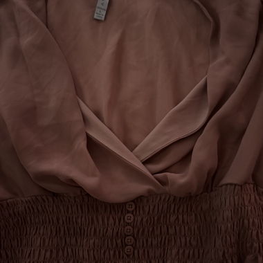 Rosafarbene Wickelbluse