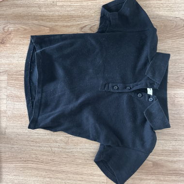 Polo cropped nero