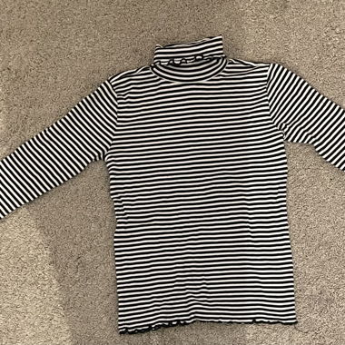 Maglia a dolcevita a manica lunga a righe taglia 158/164
