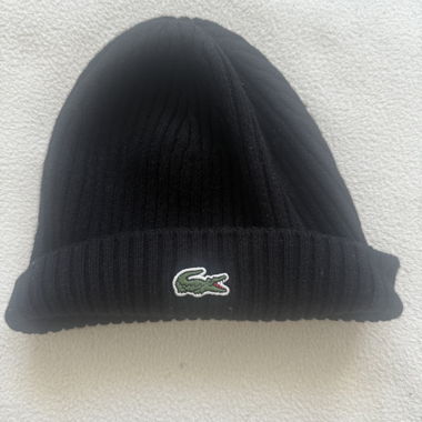Lacoste black beanie