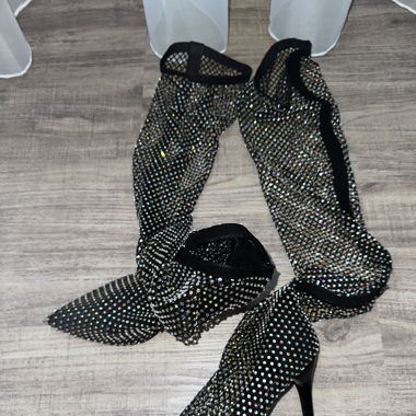 Glitzer Overknees