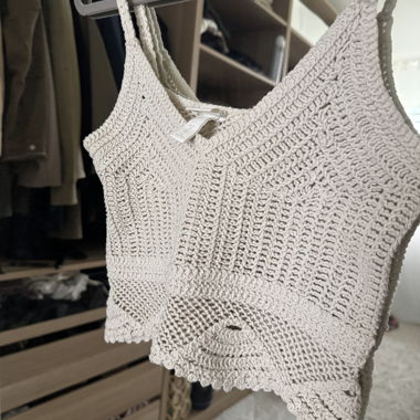 Haut tricoté beige