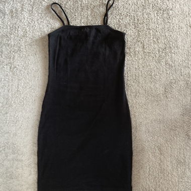 Basic black mini dress
