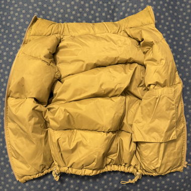     yellow down vest