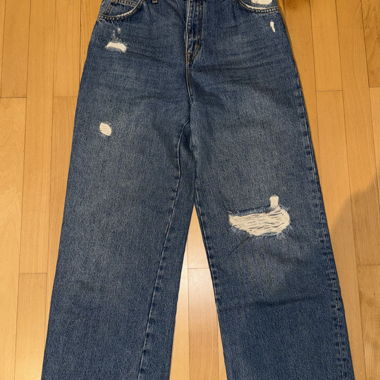 Jeans destroy oversize bleu foncé