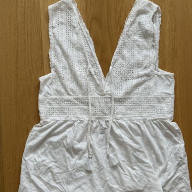Cottage-Core Oberteil Weiss