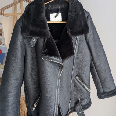 ZARA Woman Giacca Biker in Ecopelle XS