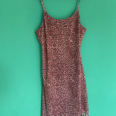 Robe à bretelles léopard