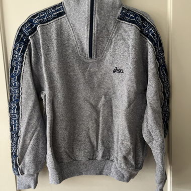 Asics graues Half-Zip Sweatshirt