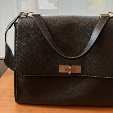 Sac cuir kaki Bally