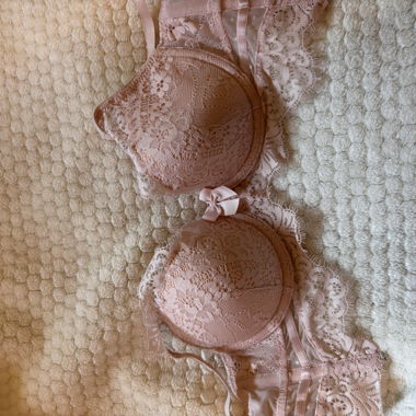 Pink Lace Bra Set