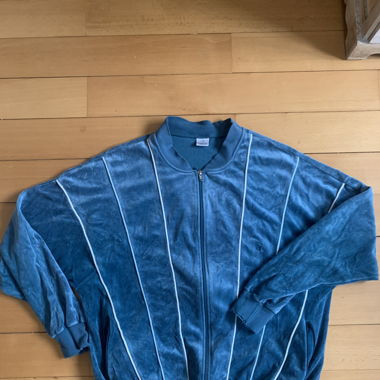 Blaue Samt Jacke