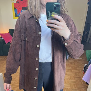 Veste brune daim
